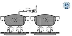 MEYLE Set Placute Frana, Frana Disc Punte Fata 0252462318/Pd Vw California T5 (0252462318/PD)