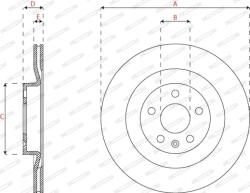 FERODO Disc Frana Ddf2732C Volvo S60 Iii/S90 Ii/V60 Ii/V60 Ii Cross Country/V90 Ii (DDF2732C)