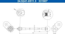 ATE Furtun Frana 24.5241-0511.3 Toyota C-Hr (24.5241-0511.3)