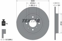 TEXTAR Disc Frana 92234203 Honda Insight/Jazz Iii/Jazz Iv