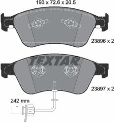 TEXTAR Set Placute Frana, Frana Disc 2389601 Audi A6 C6/A8 D3 Vw Phaeton (2389601)
