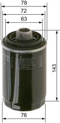 Bosch Filtru Ulei F026407080 Audi A3/A4 B8/A5/A6 C7/A8 D4/Q3/Q5/Tt Seat Alhambra/Altea (F026407080)