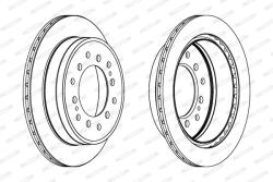 FERODO Disc Frana Ddf1743C Lexus Gx Toyota 4 Runner Iv/Fj Cruiser/Land Cruiser/Sequoia