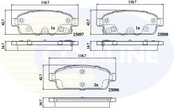 COMLINE Set Placute Frana, Frana Disc Cbp32024 Chevrolet Aveo/Cruze/Orlando/Trax/Volt