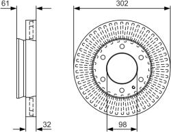 Bosch Disc Frana 0986479V32 Ford Ranger Ford Asia & Oceania Ranger Mazda Bt-50