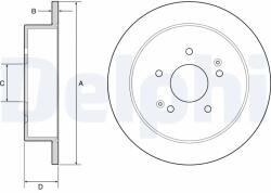 DELPHI Disc Frana Bg4940C Kg Mobility Korando/Tivoli/Torres Ssangyong Actyon Ii/Korando