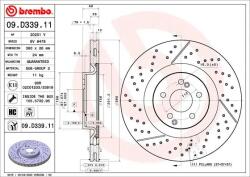 BREMBO Disc Frana 09. D339.11 Mercedes-Benz Amg/Glc (09.D339.11)