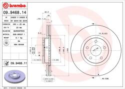 BREMBO Disc Frana 09.9468. 11 Ford Focus C-Max/Focus Ii/Focus Iii Ford Australia Focus (09.9468.11)