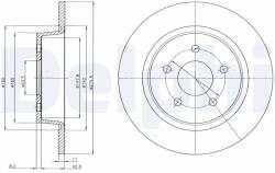 DELPHI Disc Frana Bg4533C Ford C-Max/C-Max Ii/Kuga Ii/Transit Connect (BG4533C)