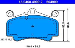 ATE Set Placute Frana, Frana Disc 13.0460-4999.2 Porsche 911