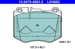 ATE Set Placute Frana, Frana Disc 13.0470-4883.2 Mercedes-Benz C-Class/Cls/E-Class
