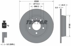 TEXTAR Disc Frana 92074303 Ford Galaxy I/Galaxy Mk I Seat Alhambra Vw Sharan (92074303)