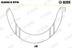 GLYCO Saiba Distantier, Arbore Cotit A308/2Std Nissan Almera Ii/Almera Tino/Bassara (A308/2STD)