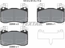 TEXTAR Set Placute Frana, Frana Disc 2285801 Genesis G70/G70 Shooting Brake Kia Stinger (2285801)