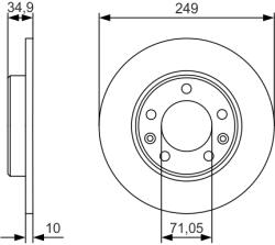 Bosch Disc Frana 0986479C23 Peugeot 308/308 Ii/308 Sw Ii (0986479C23)