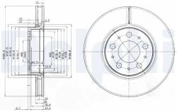 DELPHI Disc Frana Bg3513 Volvo S60 I/S70/S80 I/V70 I/V70 Ii/Xc70 I Cross Country (BG3513)