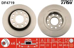 TRW Disc Frana Df4719 Audi A6 C5/Allroad C5