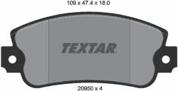 TEXTAR Set Placute Frana, Frana Disc 2095005 Autobianchi Y10 Fiat 131/900 T/E/Mille (2095005)