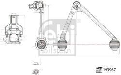 Febi Bilstein Brat, Suspensie Roata Axa Fata Dreapta 193967 Jaguar Xj