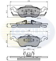 COMLINE Set Placute Frana, Frana Disc Cbp0490 Ford Focus I (CBP0490)