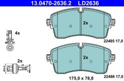 ATE Set Placute Frana, Frana Disc 13.0470-2636.2 Jaguar E-Pace Land Rover Discovery V (13.0470-2636.2)