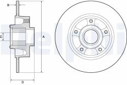 DELPHI Disc Frana Bg9137Rs Renault Clio Iv/Megane/Megane Iii/Scénic Iii (BG9137RS)