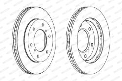FERODO Disc Frana Ddf1384 Mitsubishi Pajero/Pajero Ii/Pajero Iii/Pajero Iii Canvas Top