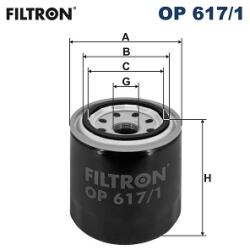 FILTRON Filtru Ulei Op617/1 Hyundai Santa Fe Iv/Santa Fé Iii/Tucson/Veloster/I30/I40 I (OP617/1)