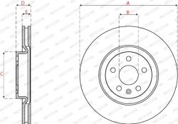 FERODO Disc Frana Ddf2693C Volvo S60 Iii/S90 Ii/V60 Ii/V60 Ii Cross Country/V90 Ii/Xc40 (DDF2693C)