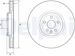 DELPHI Disc Frana Bg9178C Jaguar F-Pace/I-Pace Land Rover Range Rover Velar