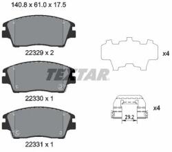 TEXTAR Set Placute Frana, Frana Disc 2232901 Hyundai Elantra Iv/Tucson Kia Sportage Iv (2232901)