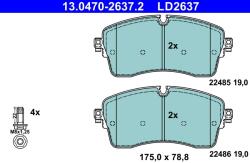 ATE Set Placute Frana, Frana Disc 13.0470-2637.2 Land Rover Discovery Sport (13.0470-2637.2)