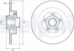 DELPHI Disc Frana Bg9134Rs Renault Scénic Iii (BG9134RS)