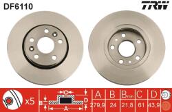 TRW Disc Frana Df6110 Mercedes-Benz Citan/Citan Mixto Nissan Nv250 Renault Kangoo
