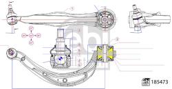 Febi Bilstein Brat, Suspensie Roata Axa Fata Stanga 185473 Audi Q5