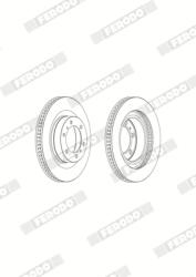 FERODO Disc Frana Ddf2093C-1 Lexus Gx Toyota 4 Runner V/Land Cruiser/Land Cruiser Prado (DDF2093C-1)