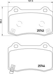 BREMBO Set Placute Frana, Frana Disc P30074E Tesla Model S/Model X