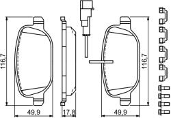 Bosch Set Placute Frana, Frana Disc 0986494717 Alfa Romeo 4C (0986494717)