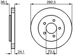 Bosch Disc Frana 0986478109 Chrysler Ram Van/Voyager / Voyager Iv/Voyager Iv (0986478109)