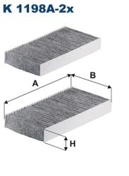 FILTRON Filtru, Aer Habitaclu K1198A-2X Honda Civic Vii/Civic Viii/Cr-V Ii/Fr-V/Stream