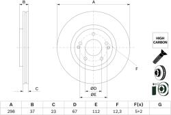 Bosch Disc Frana 0986479H05 Ssangyong Tivoli/Tivoli Grand/Xlv