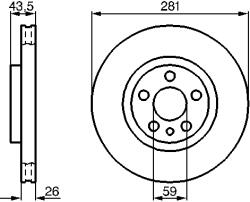 Bosch Disc Frana 0986478812 Citroën Evasion/Jumpy I Fiat Scudo/Ulysse Lancia Zeta