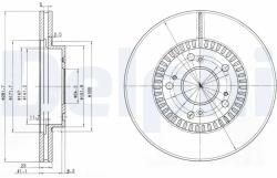 DELPHI Disc Frana Bg3720 Honda Civic Vii/Cr-V Ii/Fr-V/Stepwgn/Stream (BG3720)