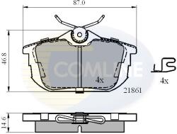 COMLINE Set Placute Frana, Frana Disc Cbp3945 Mitsubishi Carisma/Colt Czc Vi/Colt Vi