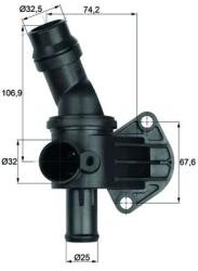 MAHLE Termostat, Lichid Racire Ti887 Audi A3 Seat Altea/Leon Skoda Octavia Ii Vw Eos