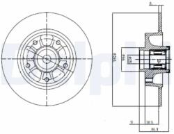 DELPHI Disc Frana Bg9112Rs Renault Clio Iv/Fluence/Megane/Megane Iii/Scénic Iii (BG9112RS)