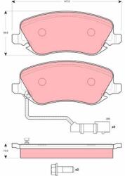 TRW Set Placute Frana, Frana Disc Gdb1489 Lancia Thesis (GDB1489)