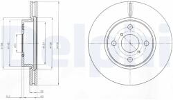 DELPHI Disc Frana Bg4116C Toyota Yaris (BG4116C)