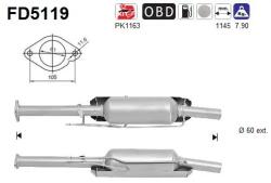 AS Filtru Funingine/Particule, Sist. De Esapament Fd5119 Ford C-Max/C-Max Ii