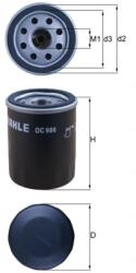 MAHLE Filtru Ulei Oc986 Alfa Romeo Mito Brilliance Bs4 Chrysler Ypsilon Fiat 500/500 C (OC986)